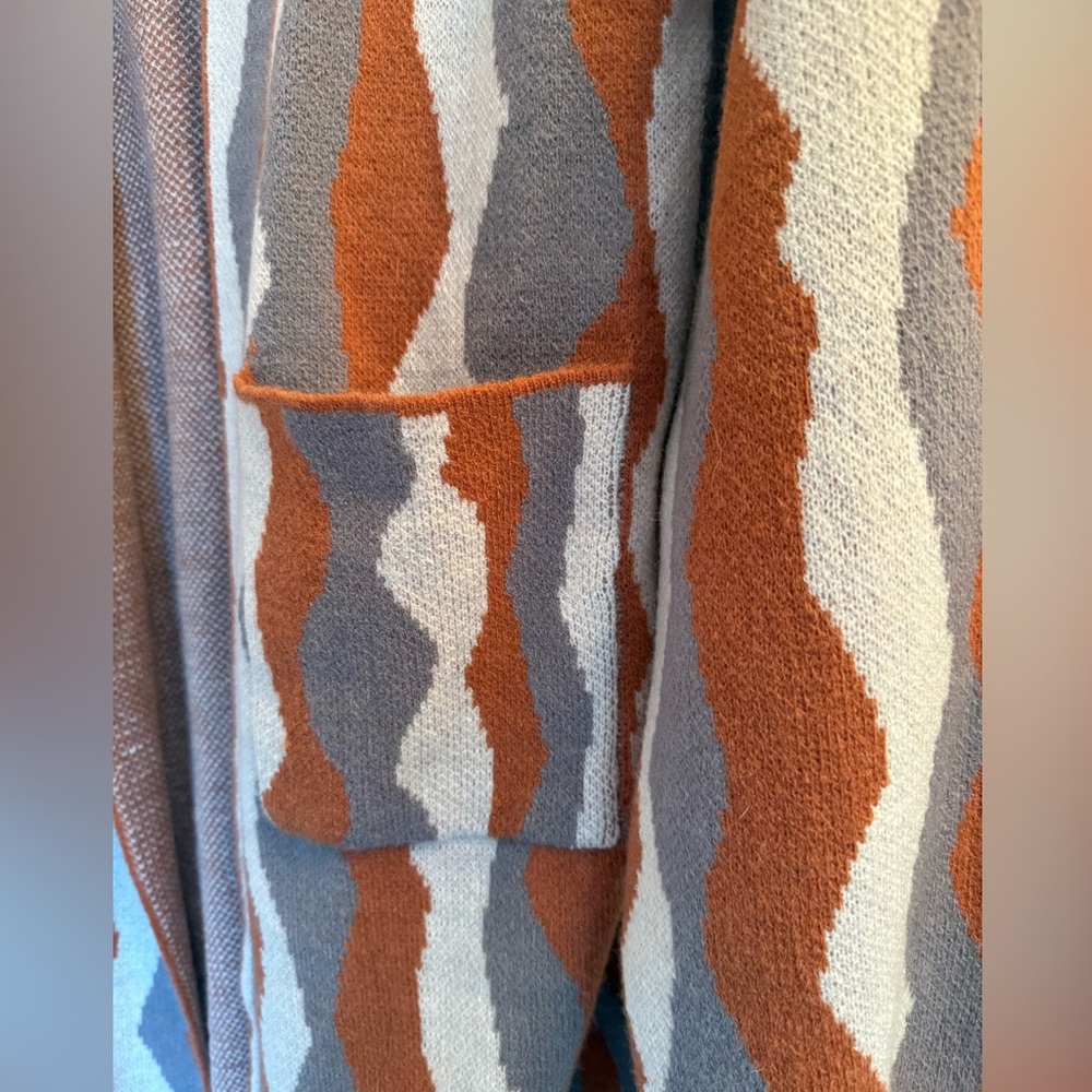 Orange and Gray Fall Cardigan